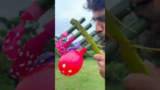 Creative Bamboo Toy With Balloon Pop Setup | Unique Eco Toy Design #diy