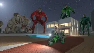 Franklin Saving His House from Armored Titan -INDIAN BIKE DRIVING 3D 