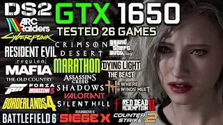 GTX 1650 in 2026 : Test in 26 Games - Gaming Test in 2026