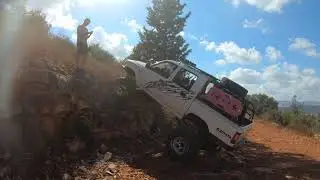 Toyota Pickup In Mountain! with bad tires.