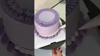 Enchanting Elegance: Create a Purple Cake Masterpiece with Exquisite Icing Technique #cakeicing
