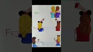 Friendship Day special sliding art 🥰❤️ #shorts #bff #friendship