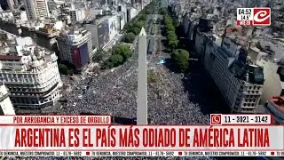 Según la IA, Argentina es el país más odiado de América latina