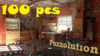 Puzzling Places | Post Apocalyptic Office 100 pcs VR puzzle Playthrough Sped Up | Meta Quest | ASMR