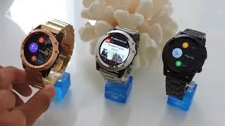 Awatch Titan smartwatch phone 3G round display camera removable strap titanium H1 JM01 Lemfo