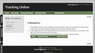Navigation Best Practices in Moodle: Books and Lessons