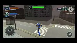 Superhero Flying Robot Rescue: Robot Shooting Game