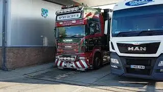 Scania R580 sound with locomotive horn!!