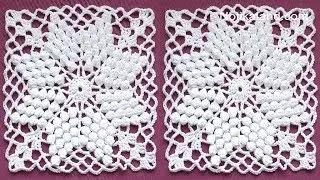 CROCHET  Motif Tutorial  How to crochet square motif PART 3