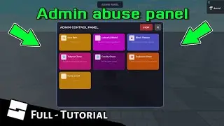 how to make Admin abuse panel | Roblox Studio Tutorial