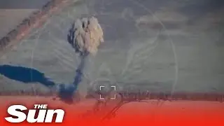 Ukrainian troops blow up Russian artillery guns with aerial attacks