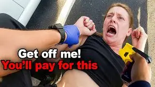 When Entitled Psycho Karen Loses It at Starbucks&hellip; Until the Taser Brings Her Back to Reality