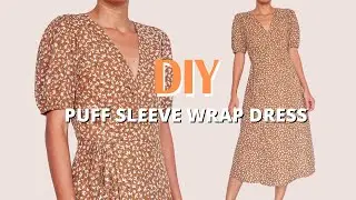 How to make a perfect Puff sleeve wrap dress | Clara dress - My first sewing pattern
