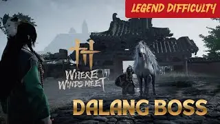 WHERE WINDS MEET- DALANG Horse Boss Fight on Legend mode - Without HEALING FAN🪭 #wherewindsmeet