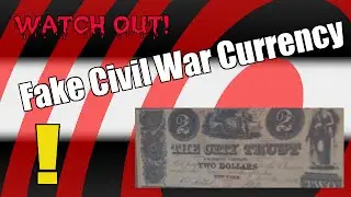 Fake Confederate Civil War Era U.S. Currency Paper Bills Money - Bergen Pickers