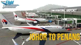 B737 MAS AIRLINES | Johor To Penang | MFS MALAYSIA 2024