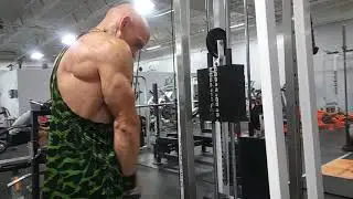 Grinding triceps at The Iron Core Gym