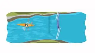 Google Doodle : London 2012 Olympic games  : interactive video game about canoeing
