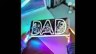 Father&rsquo;s Day Gift That Dads Will Cherish Forever | Custom Line Portrait Mirror Light #colorfulswan