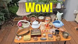 Storage Shed Clean-out Part 138. Unboxing More Mystery Vintage Pottery & Household Stuff. Good $$$