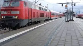 S&uuml;dostbayernbahn BR 218 und N-Wagen am M&uuml;nchner Ostbahnhof