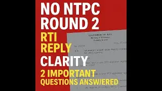 NO round 2 ,RTI, Ntpc second List and 2 importatnt suggestions#clarity