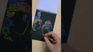 Radha Krishna line art easy (scratch book)