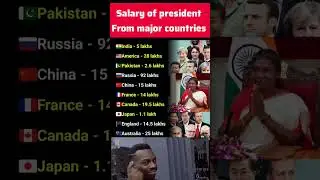 salary of president's of major countries #yt #history #facts #india #top #shorts#dalimsharma
