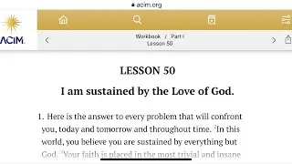Lesson 50 and Text from A Course in Miracles - ACIM