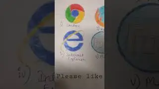 how to draw web browser|5 web browsers name |its logo#shorts #graceofart