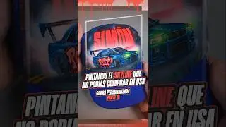 Pintando el Skyline R34: El coche que no pod&iacute;as comprar en USA sobre una gorra personalizada!🚘🇯🇵