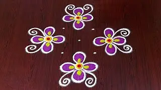 7×1dots easy rangoli|daily muggulu|thipkyanchi,festival rangoli|traditional rangoli#Rang kaa Rangoli