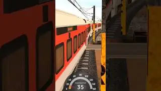 very high graphics train gate cross in rajdhani express.