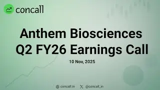 Anthem Biosciences Ltd Q2 FY26 Earnings Conference Call | Concall.in