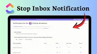 How to turn off email notifications in ClickUp