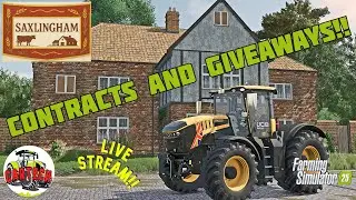 🇬🇧 SAXLINGHAM 🇬🇧 | CONTRACTS AND GIVEAWAYS!! | LIVE STREAM | FS25