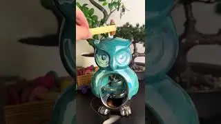 Owl Backflow Incense Burner. #incense #zen #cure #relaxing #relaxingvideos #agarwood #calm
