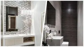 75 Gray Tile And Orange Tile Powder Room Design Ideas You'll Love 🌈