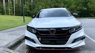 2018-2020 Honda Accord OEM Accessory sport grill install *wrapped garnish gloss black