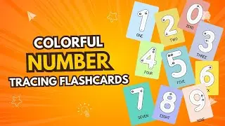 Colorful Number Tracing Flashcards