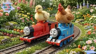 The Wheels On The Train | Lagu Kereta Api Thomas Choo Choo Tut Tut Tut