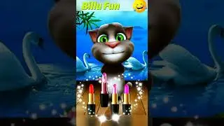 Lipstick💄Funny part-8 Talking tom billu comedy video #shorts #trending #viralyoutubeshorts