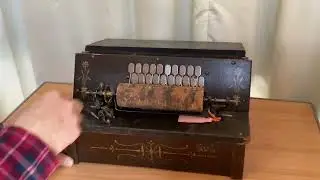 12 Gem Roller Organ Sears Roebuck Model plays 156 Listen to The Mocking Bird