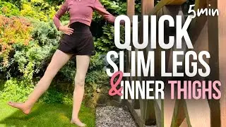 EASY INNER THIGH SLIM in 5 min!🔥 LEG SLIMMING fat burning excersises women pilates workout