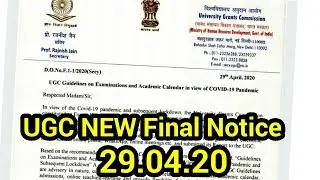 UGC New Academic Calendar(29.04.20)Final Notice🔥Examination Time🔥New academic year#Exam pattern