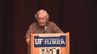 Professor Noam Chomsky speaking at UF