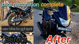 Hero Glamour Full Body Restoration//Repaint//पुरानी bike  को नया बना दिया// #musafirMaanu 