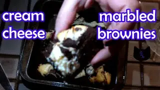 making cream cheese marbled brownies