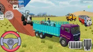 Drive 🚍🏆track loding two tractor unloading stunt in round Bridge 🚧