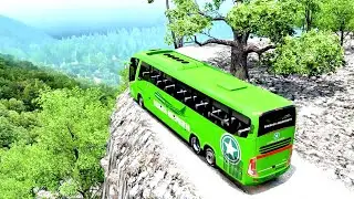 DANGEROUS ROAD BUS DRIVING AMERICAN TRUCK SIMULATOR HONDURAS MAP LOGITECH G29 SIMULATOR GAMEPLAY